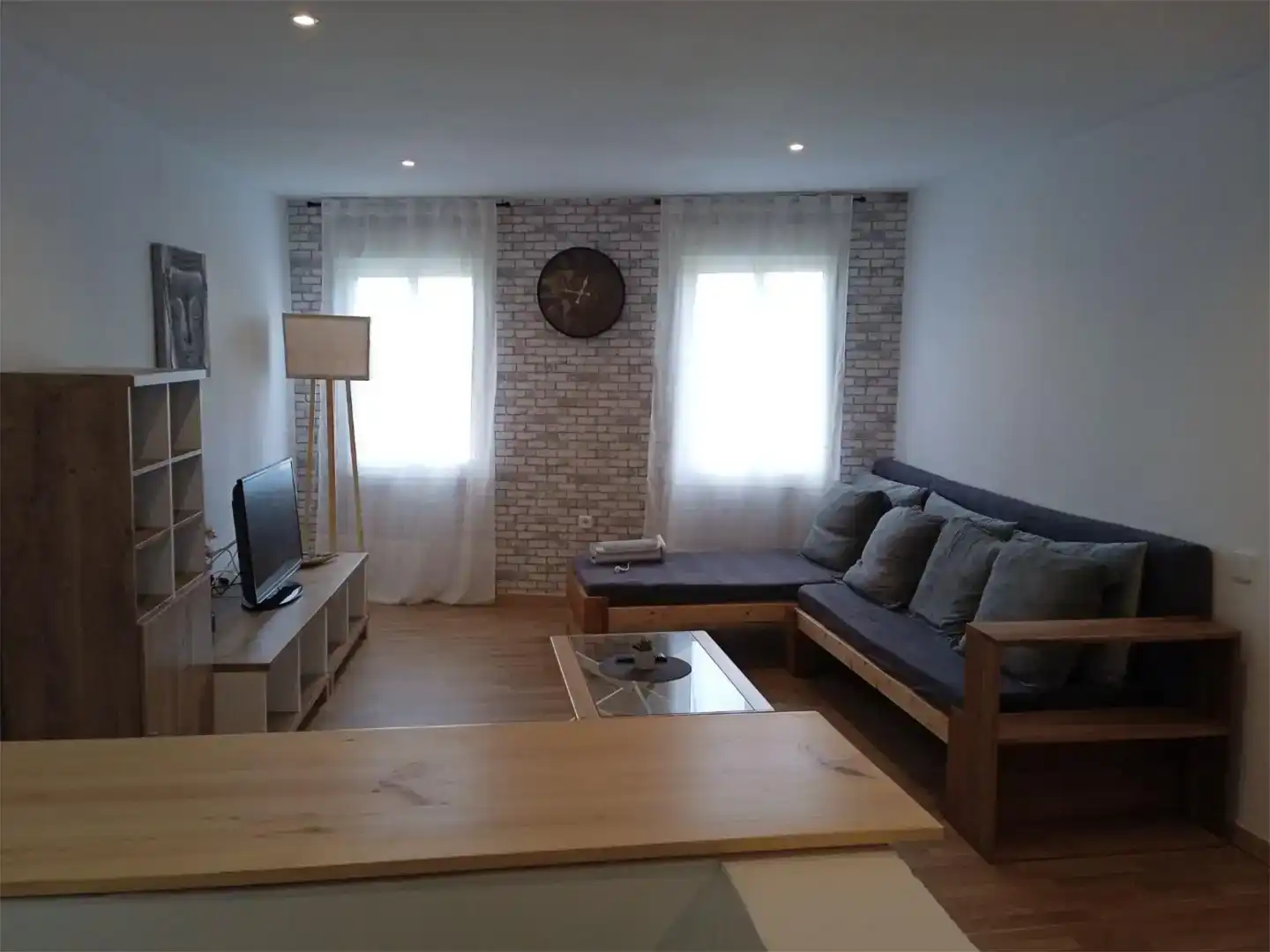 Wohnzimmer von Wohnung zur Miete in Alborge mit Balkon