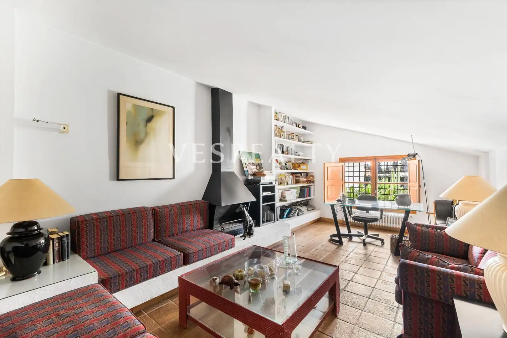 Sala d'estar de Casa o xalet en venda en Alicante / Alacant amb Calefacció, Jardí privat i Terrassa