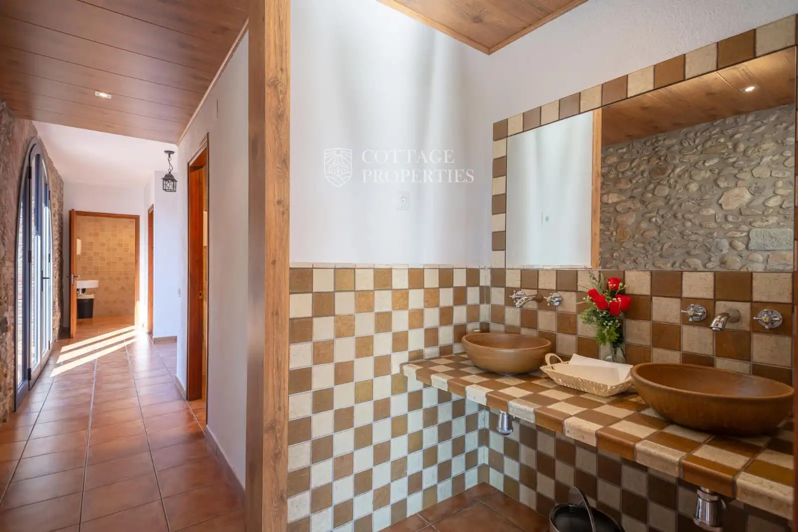 Baño de Finca rústica en venta en Torelló con Terraza y Amueblado