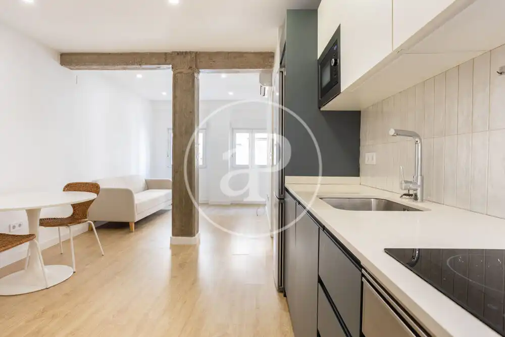 Küche von Wohnung zur Miete in Valencia mit Klimaanlage, Heizung und Terrasse