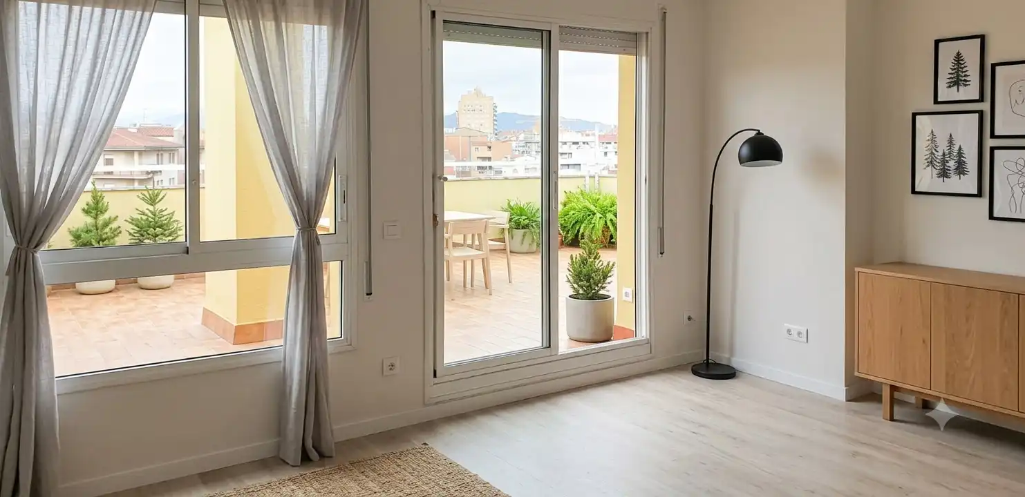 Bedroom of Flat for sale in Girona  with Heating and Terrace