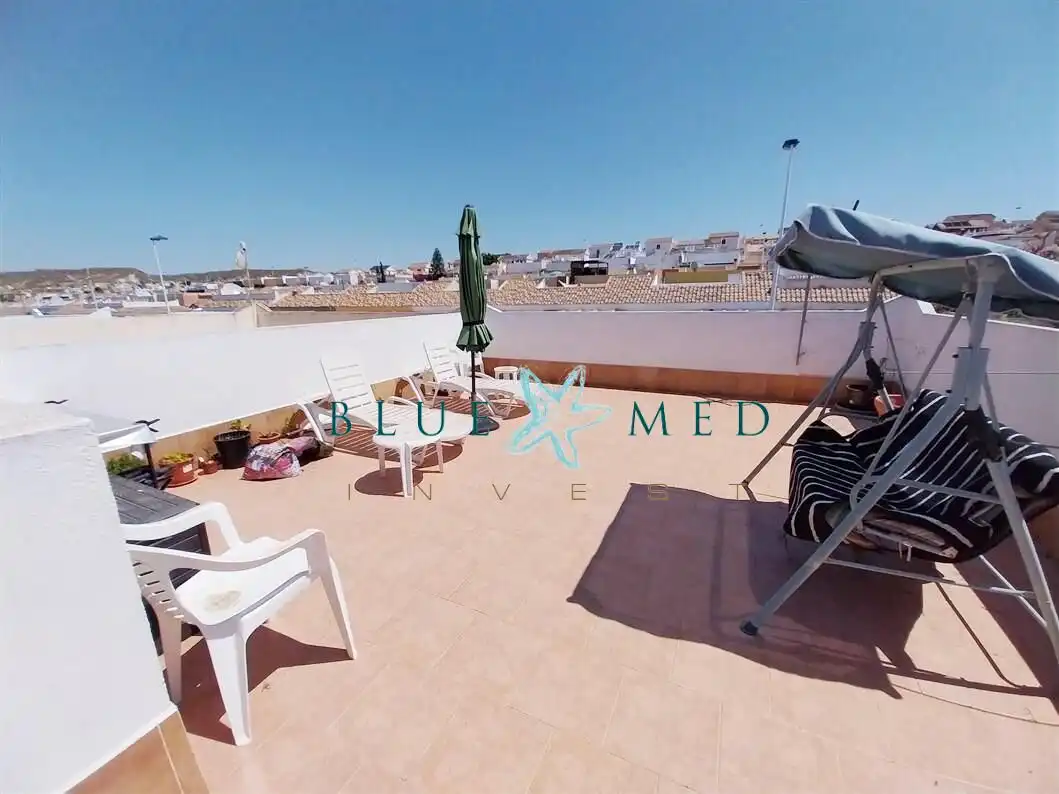 Terrassa de Casa o xalet en venda en Mazarrón amb Aire condicionat, Terrassa i Piscina