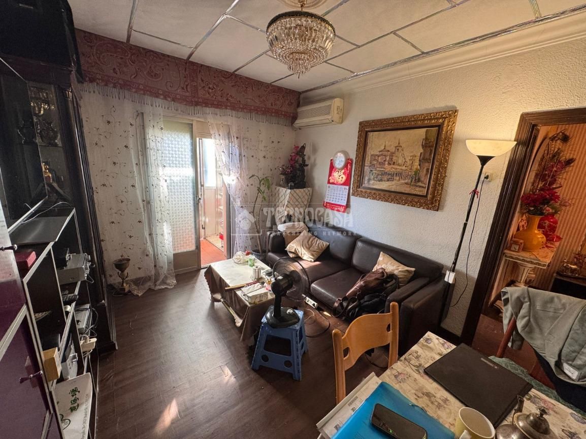 Sala de estar de Piso en venta en  Madrid Capital con Aire acondicionado y Terraza