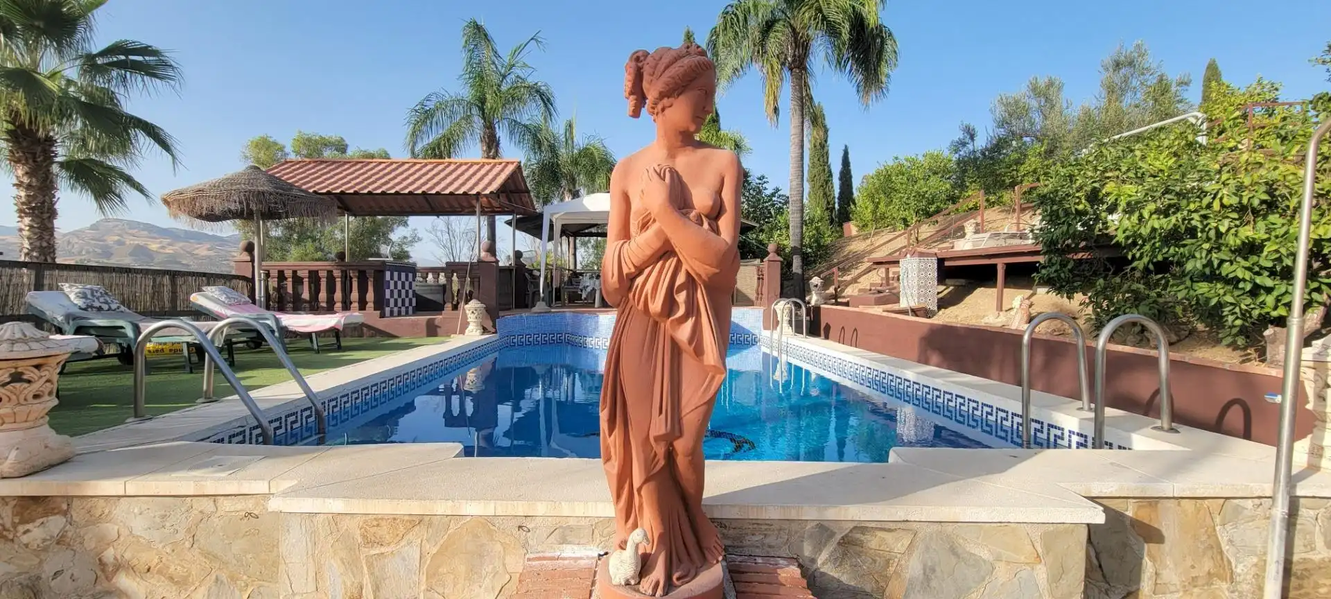 Jardí de Finca rústica en venda en Pizarra amb Aire condicionat, Calefacció i Piscina