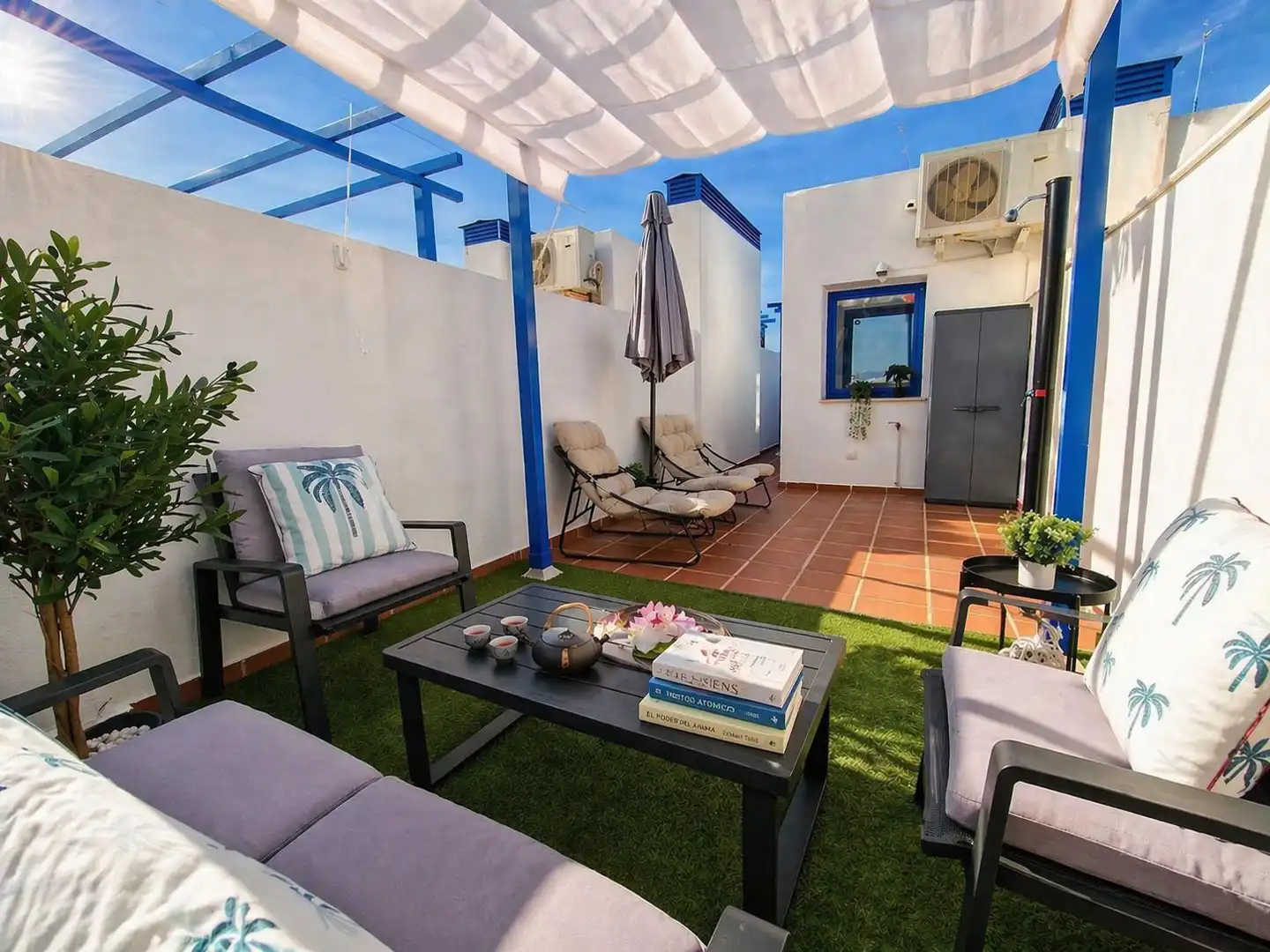 Terrasse von Dachboden zum Verkauf in Benalmádena mit Klimaanlage, Heizung und Terrasse