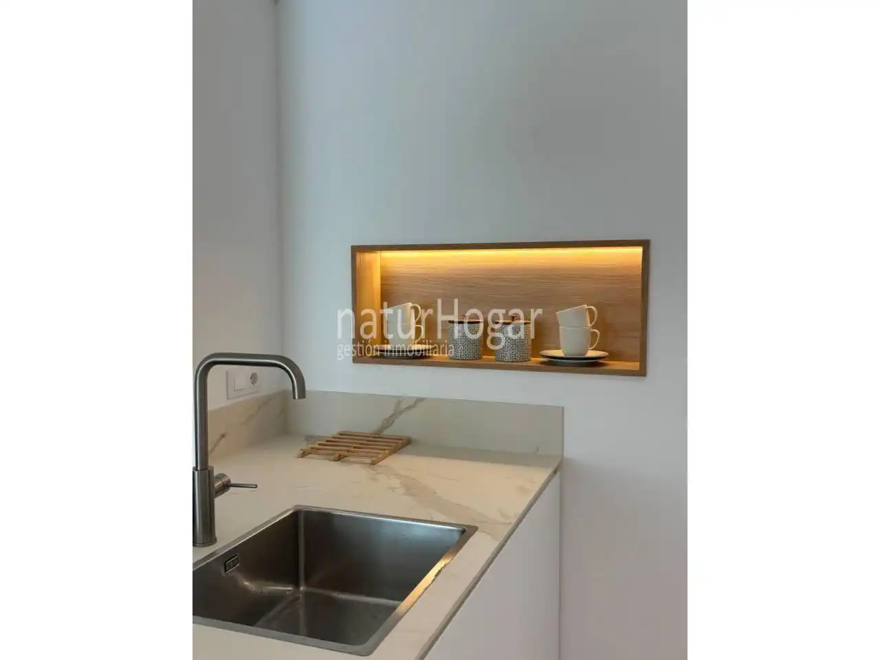 Cocina de Apartamento de alquiler en Canet d'En Berenguer con Aire acondicionado, Amueblado y Piscina comunitaria