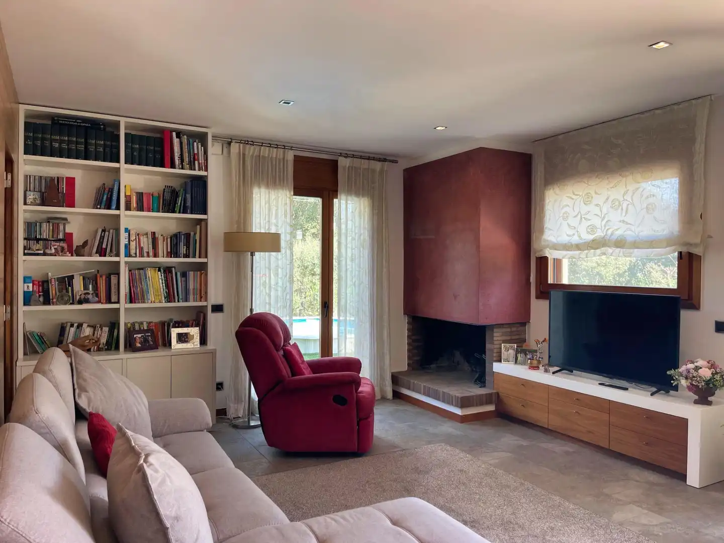Living room of Houses for sale in Sant Antoni de Vilamajor  with Air Conditioner, Heating and Private garden