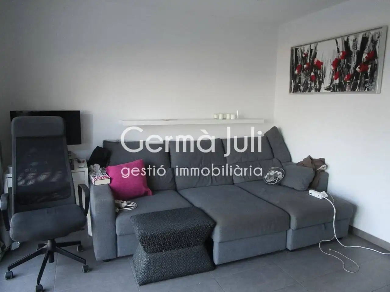 Sala d'estar de Pis en venda en Badalona amb Calefacció i Balcó
