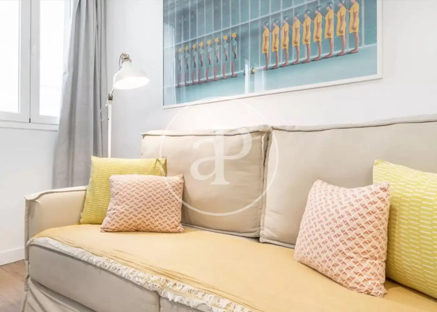 Sala d'estar de Pis de lloguer en  Madrid Capital amb Aire condicionat, Calefacció i Moblat