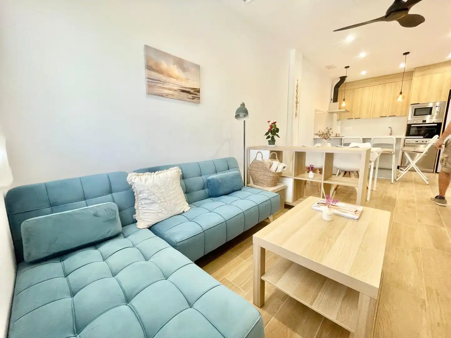 Sala d'estar de Casa o xalet de lloguer en San Javier amb Aire condicionat, Moblat i Rentadora