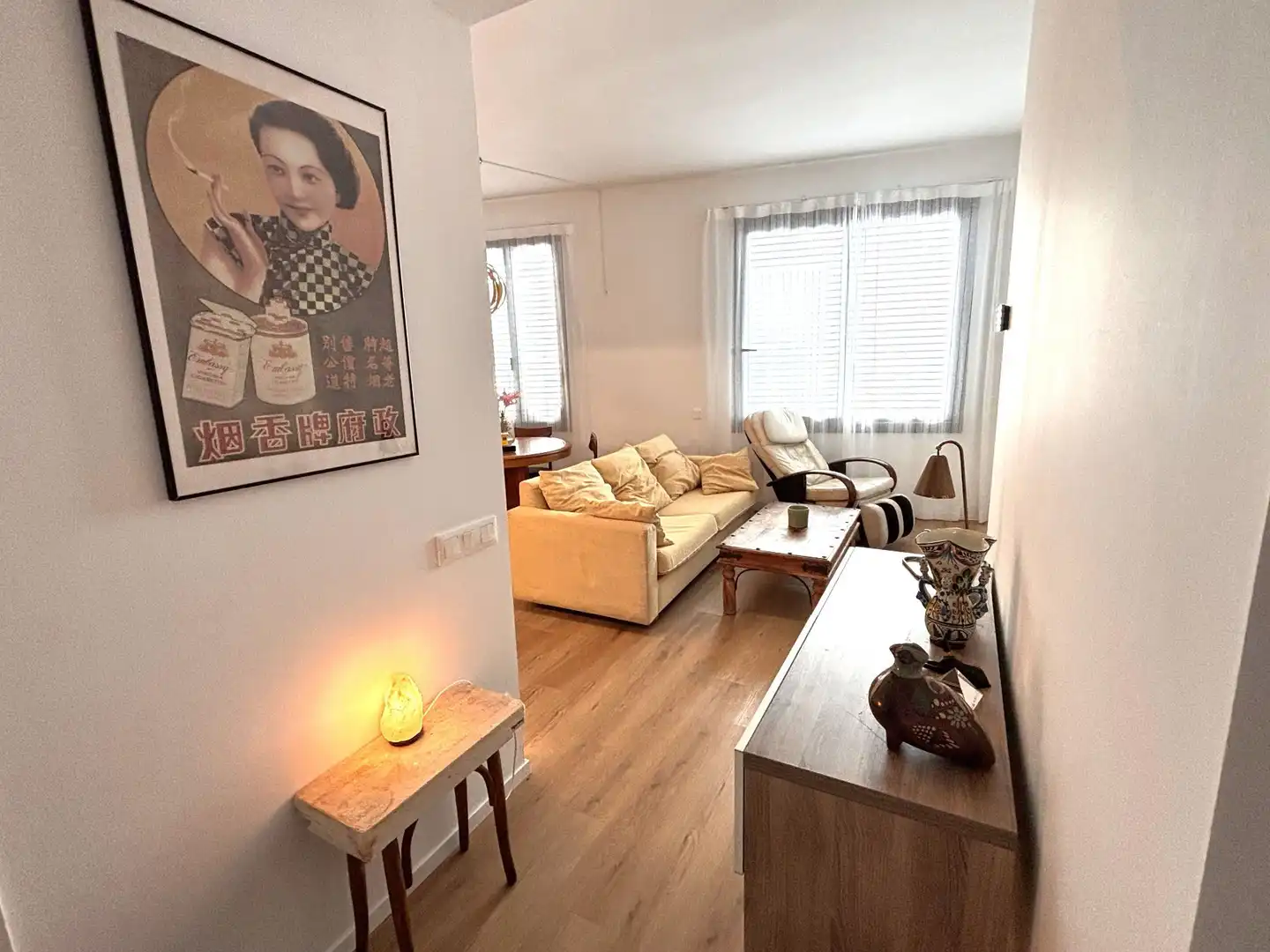Living room of Flat for rent in Sant Pol de Mar  with Air Conditioner, Heating and Terrace