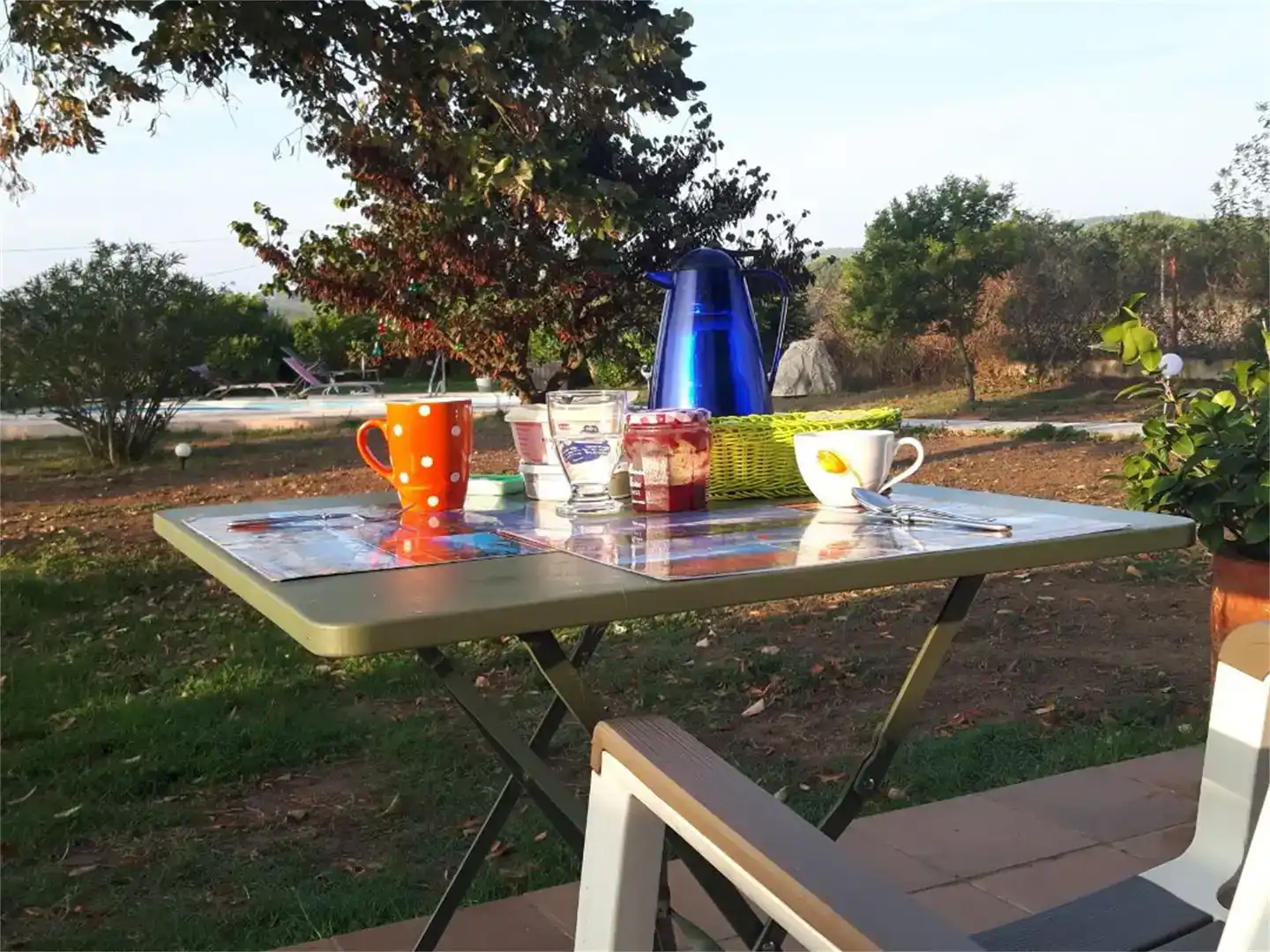 Terraza de Finca rústica en venta en L'Escala con Aire acondicionado, Jardín privado y Piscina