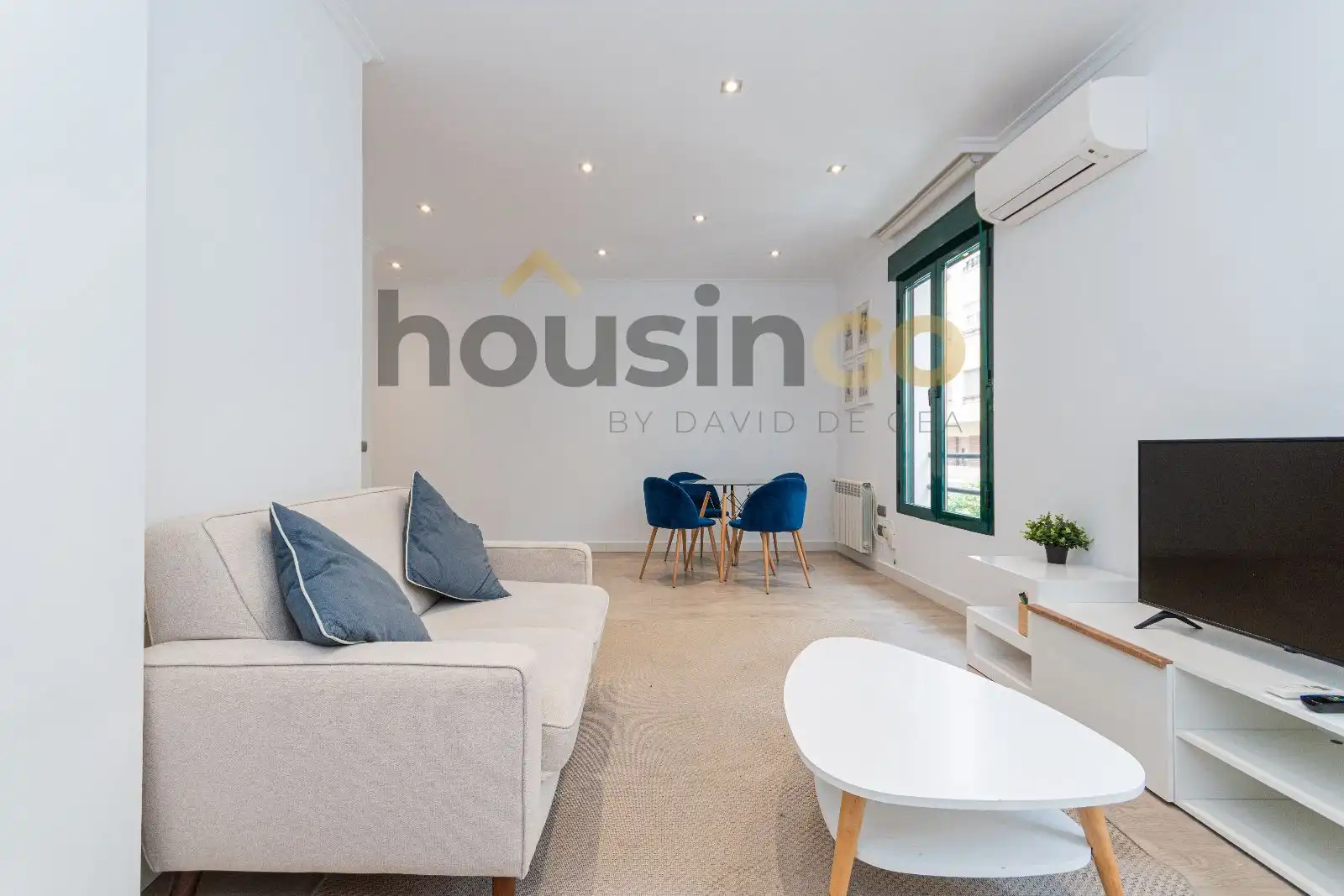 Wohnzimmer von Wohnung zur Miete in Madrid mit Klimaanlage, Heizung und Möbliert