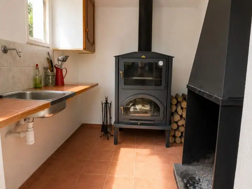 Kitchen of Houses for sale in Horta de Sant Joan  with Air Conditioner, Terrace and Swimming Pool