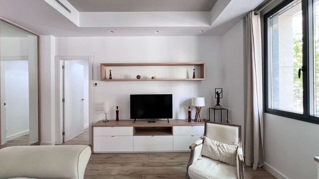 Living room of Flat to rent in  Barcelona Capital  with Air Conditioner, Heating and Swimming Pool