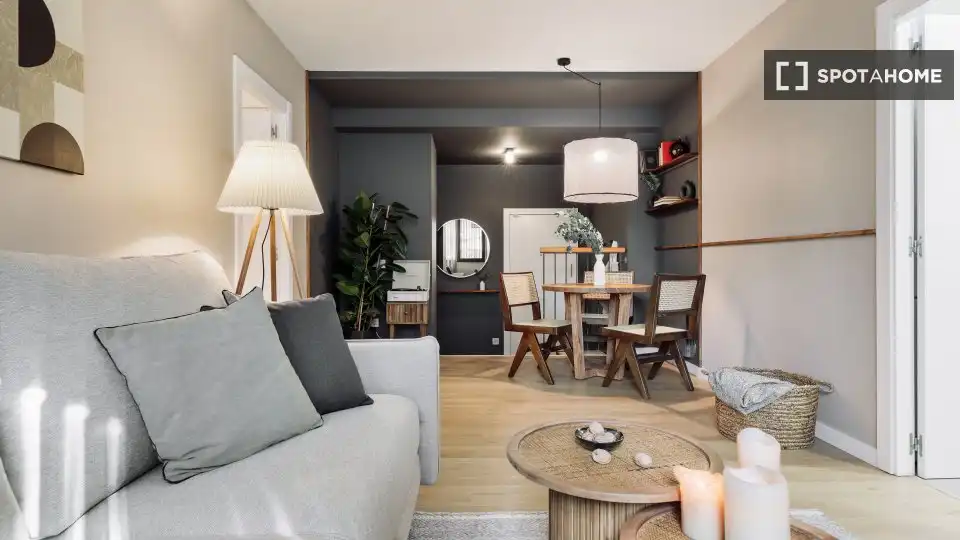 Living room of Flat for rent in Barcelona  with Air Conditioner, Heating and Furnished