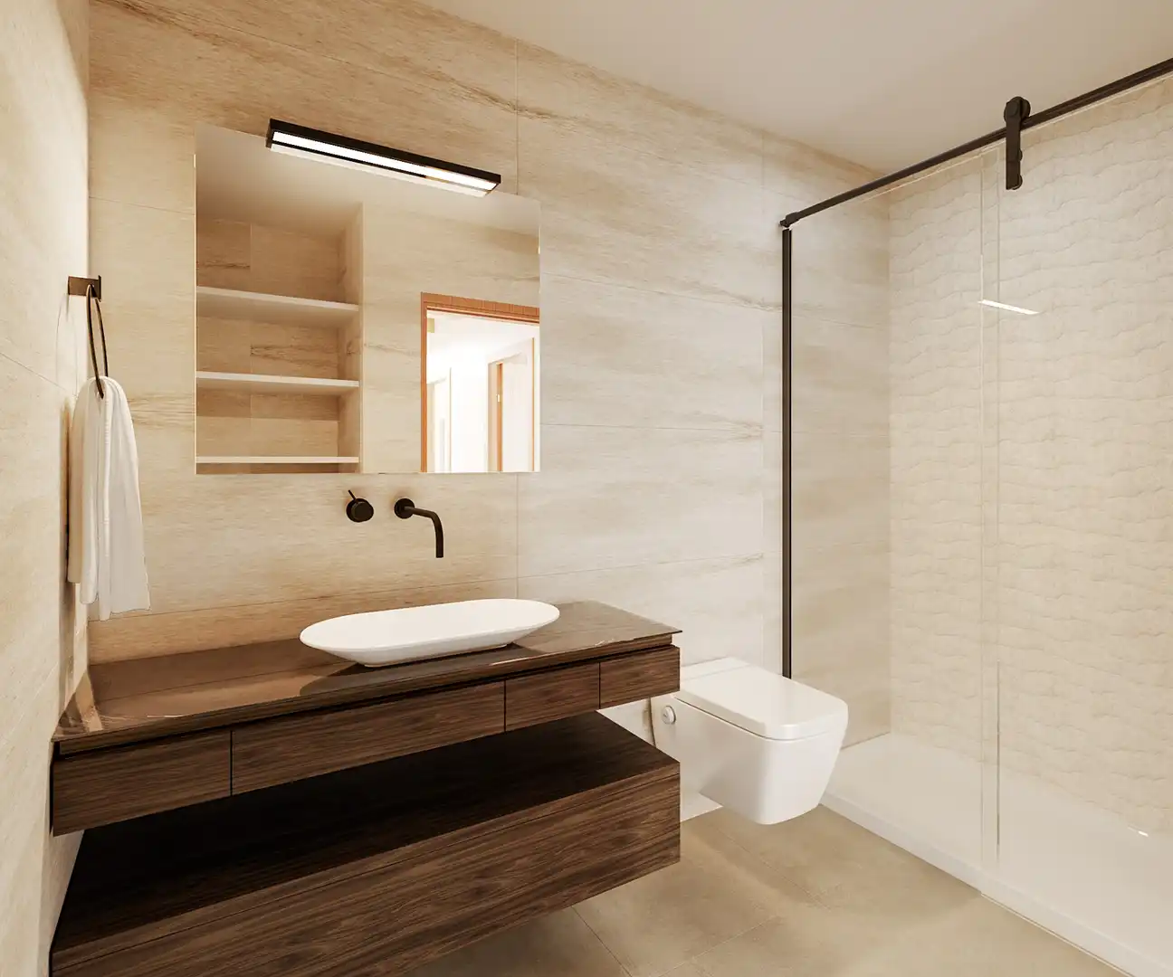 Baño de Casa adosada en venta en La Roca del Vallès con Calefacción, Parquet y Terraza