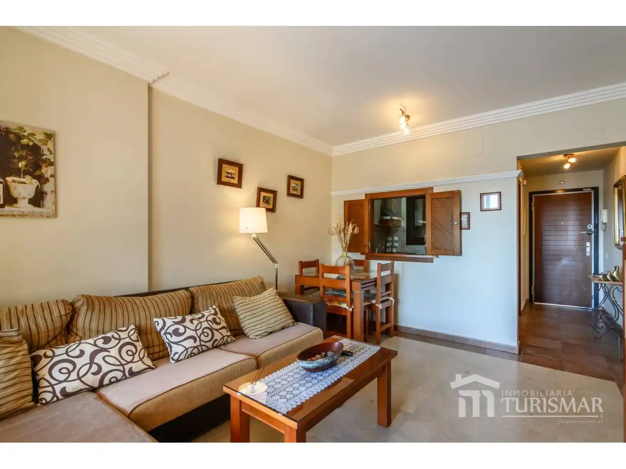Sala de estar de Apartamento en venta en Ayamonte con Terraza, Amueblado y Piscina comunitaria
