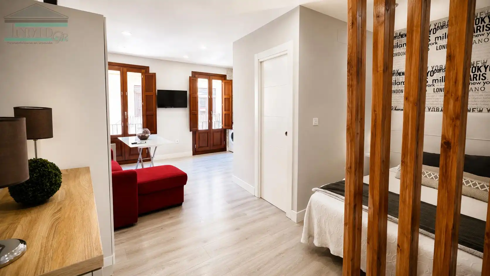 Habitación de Estudio de alquiler en Granada con Aire acondicionado, Parquet y Amueblado