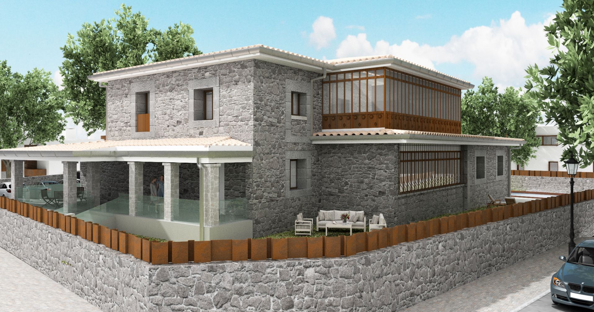 Vista exterior de Casa adosada en venta en Torrelodones con Calefacción, Jardín privado y Terraza