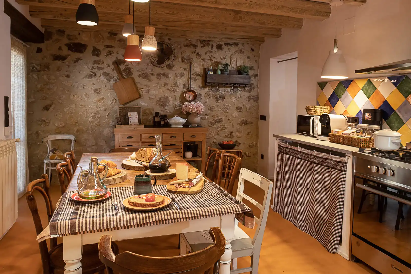 Cocina de Finca rústica en venta en Cistella con Aire acondicionado, Calefacción y Jardín privado