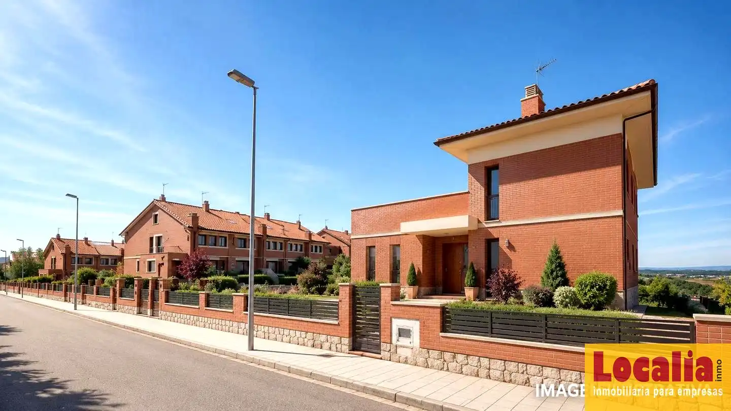 Vista exterior de Casa adosada en venta en Valdefresno con Jardín privado