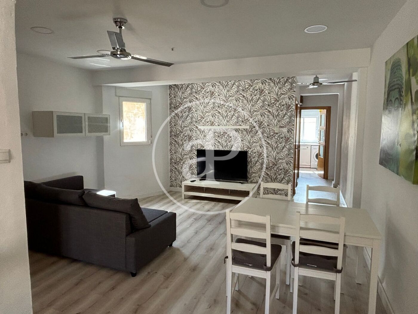 Sala d'estar de Pis de lloguer en  Valencia Capital amb Aire condicionat, Calefacció i Moblat