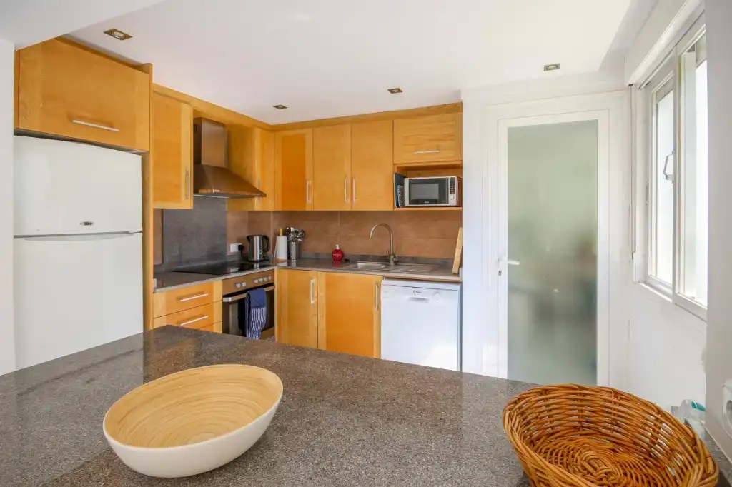 Cocina de Planta baja en venta en Pollença con Aire acondicionado, Jardín privado y Terraza
