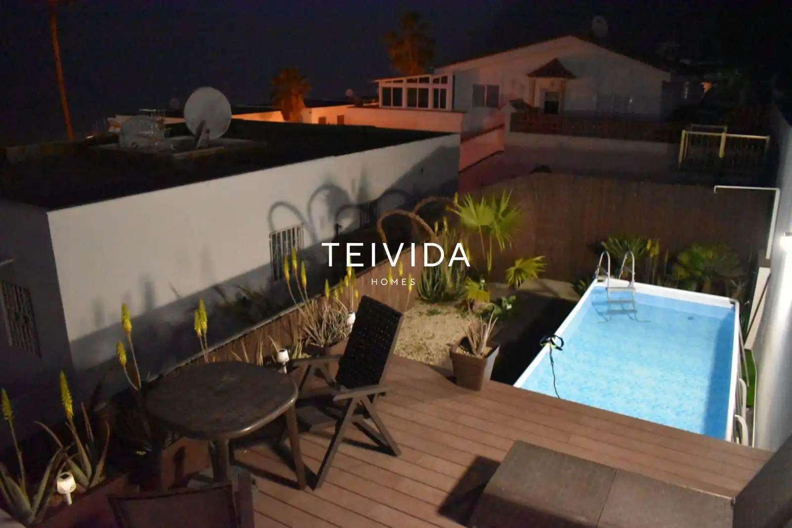 Terrassa de Casa adosada de lloguer en Santiago del Teide amb Piscina i Moblat