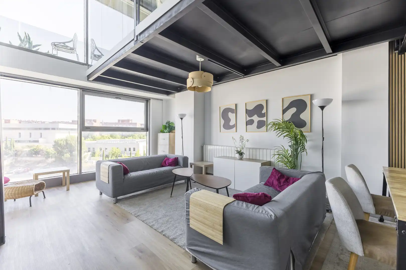 Sala d'estar de Àtic de lloguer en Alcobendas amb Aire condicionat, Calefacció i Terrassa