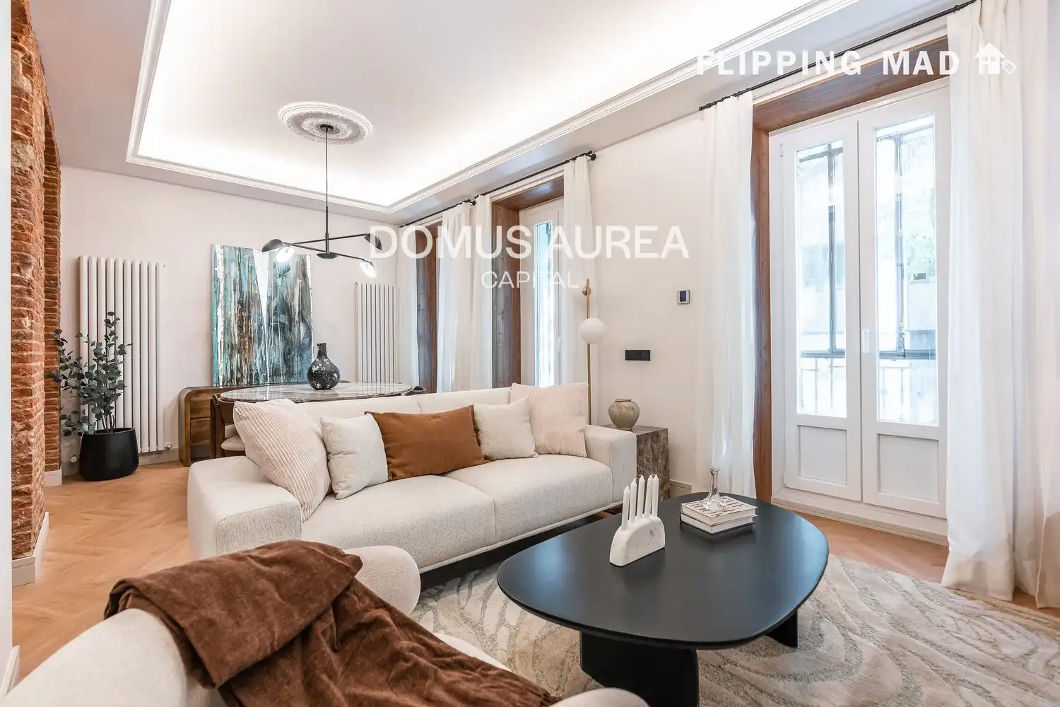 Wohnzimmer von Wohnung zum Verkauf in Madrid mit Klimaanlage, Heizung und Parkett