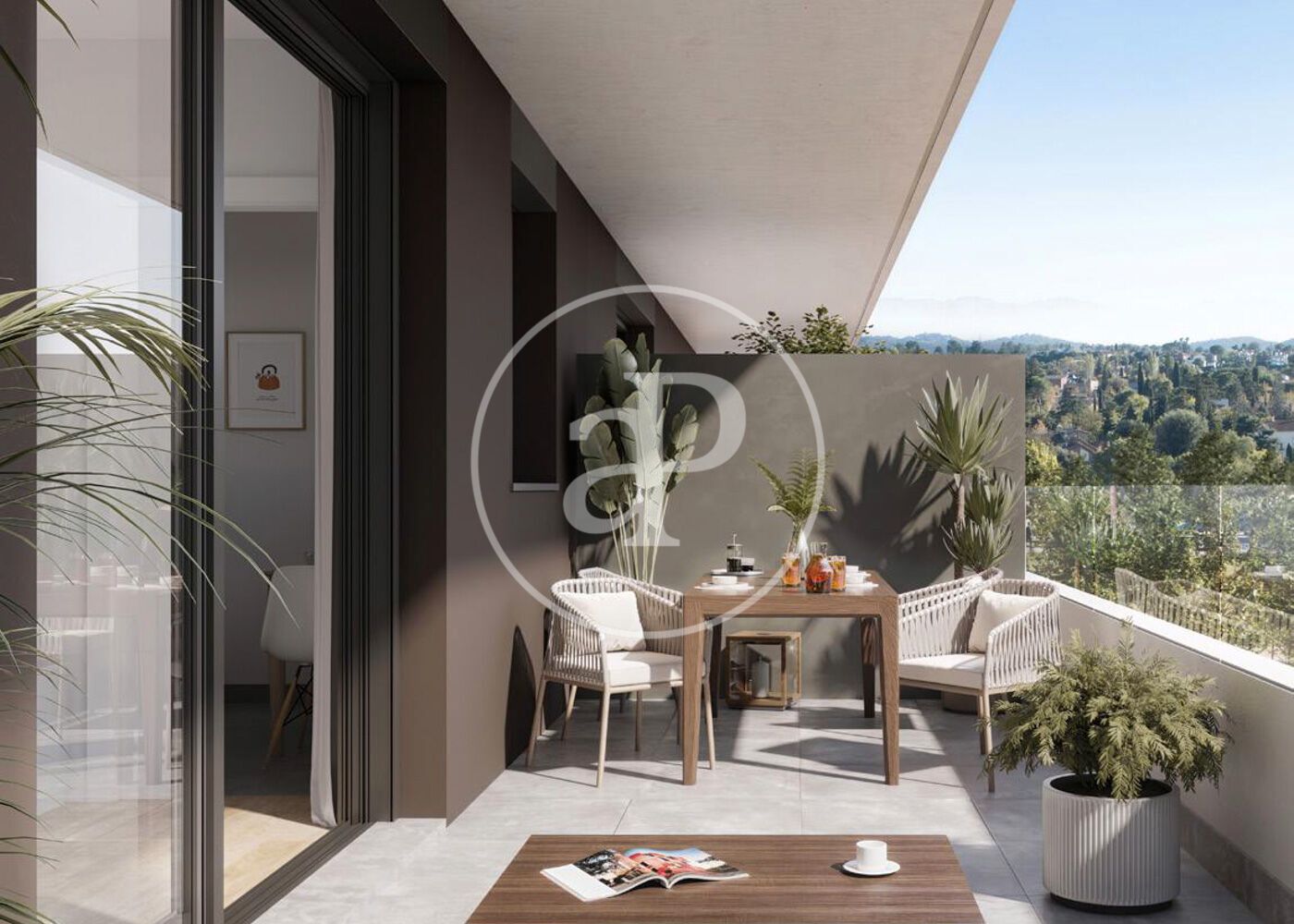 Terrassa de Pis de lloguer en Sant Cugat del Vallès amb Aire condicionat, Calefacció i Terrassa