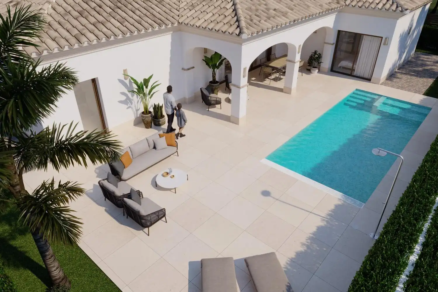 Terrassa de Casa o xalet en venda en San Pedro del Pinatar amb Jardí privat i Piscina