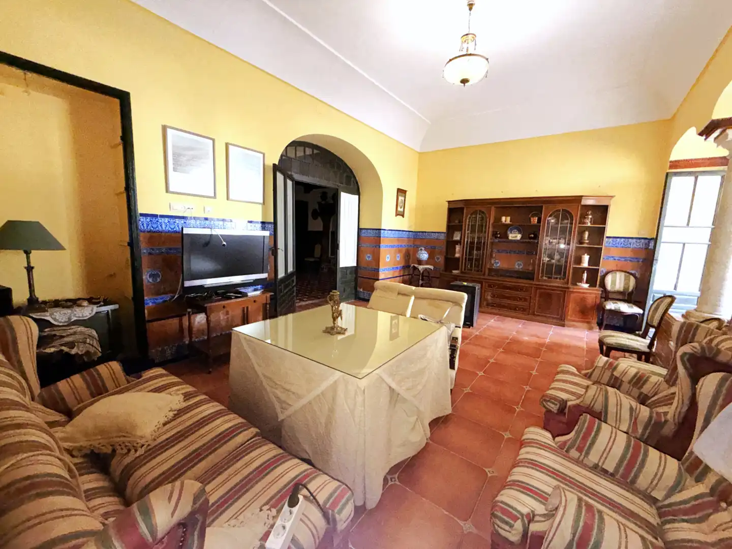 Sala d'estar de Casa adosada en venda en Zafra amb Aire condicionat i Balcó