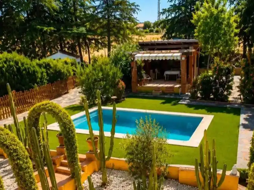 Schwimmbecken von Wohnung zum Verkauf in Zalamea la Real mit Klimaanlage, Privatgarten und Schwimmbad