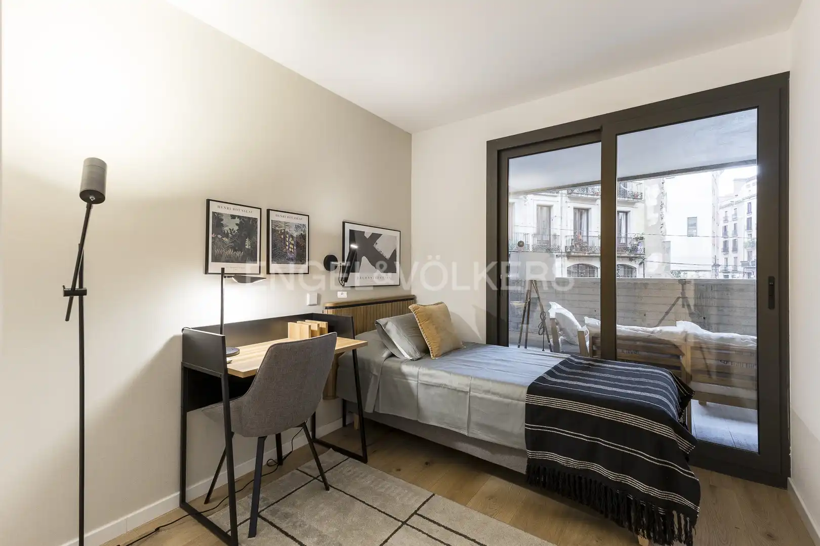 Schlafzimmer von Wohnung zur Miete in Barcelona mit Klimaanlage, Heizung und Parkett