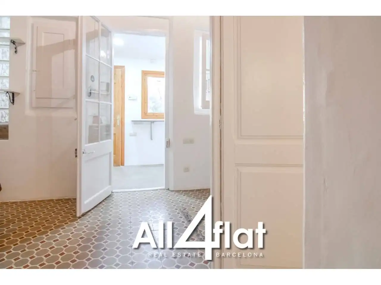Schlafzimmer von Wohnung zur Miete in L'Hospitalet de Llobregat mit Klimaanlage, Privatgarten und Möbliert