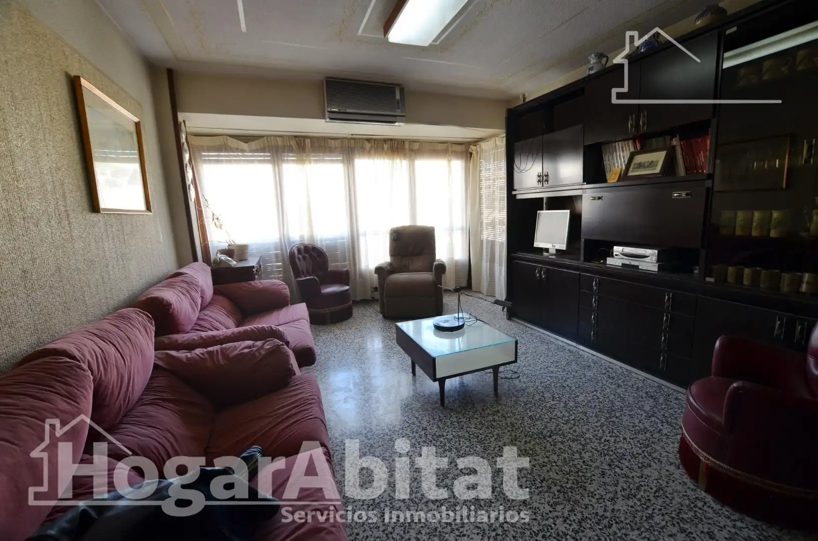 Sala d'estar de Pis en venda en Alicante / Alacant amb Aire condicionat, Terrassa i Moblat
