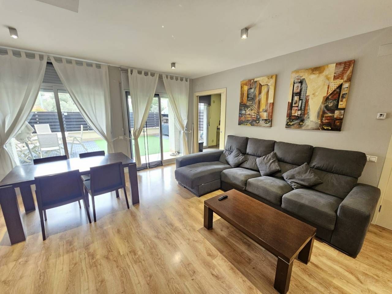 Living room of Duplex for sale in Viladecavalls  with Air Conditioner, Heating and Parquet flooring