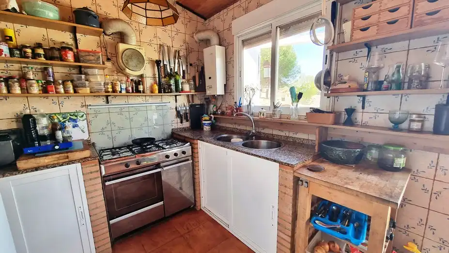 Cocina de Finca rústica en venta en El Campillo (Huelva) con Aire acondicionado, Jardín privado y Terraza