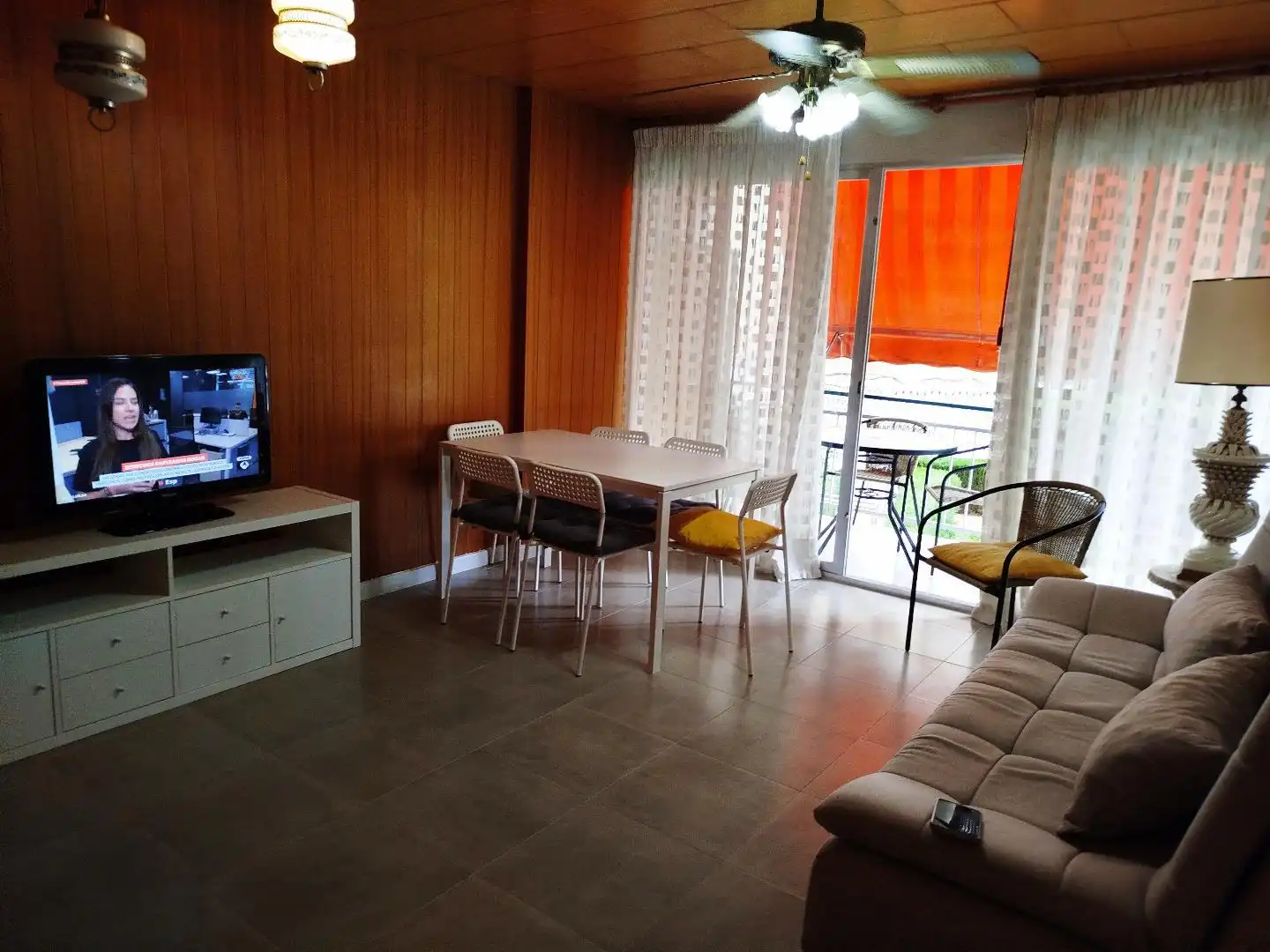 Wohnzimmer von Wohnung zur Miete in La Pobla de Farnals mit Terrasse, Schwimmbad und Möbliert