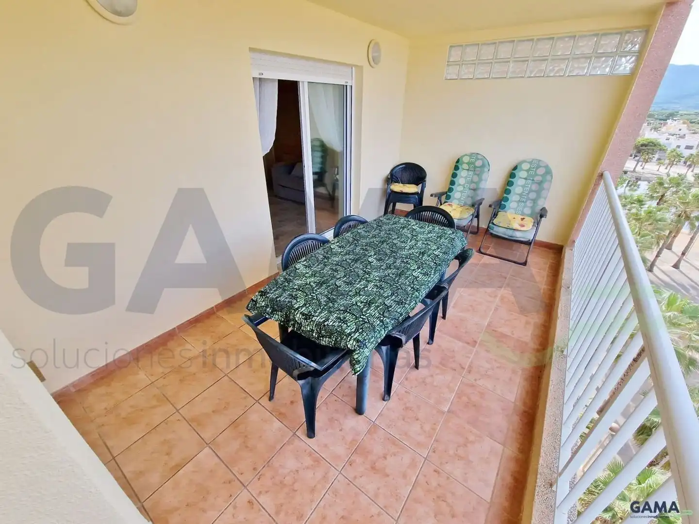 Terrasse von Wohnung zur Miete in Tavernes de la Valldigna mit Terrasse, Schwimmbad und Möbliert