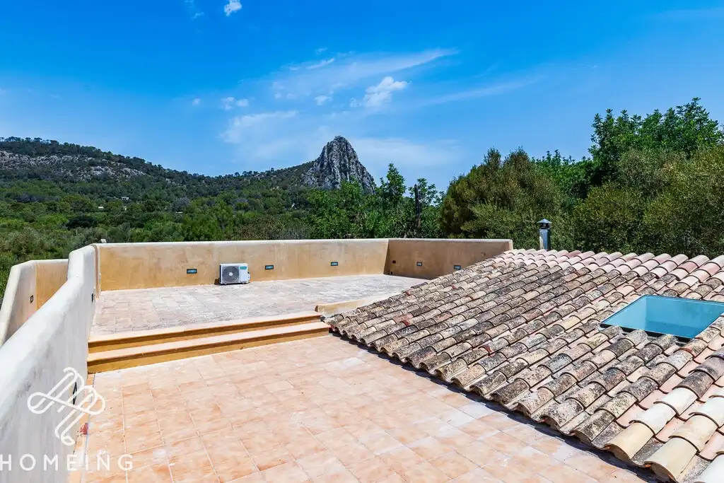 Terrace of Country homes for rent in Llucmajor  with Air Conditioner, Private garden and Swimming Pool