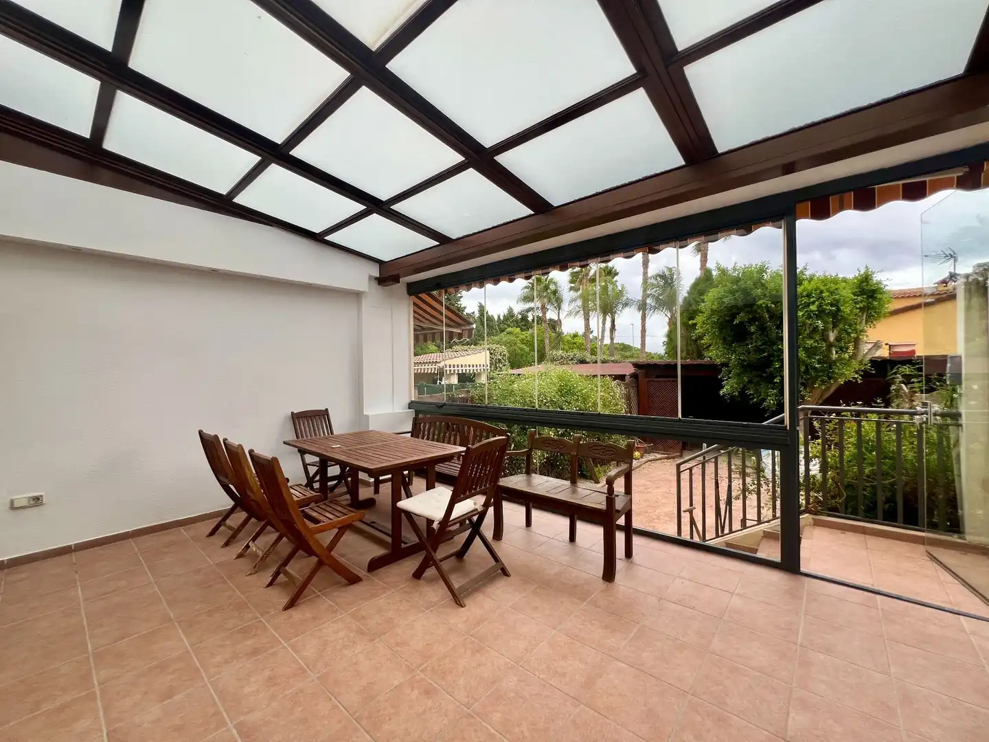 Terraza de Casa o chalet de alquiler en Alicante / Alacant con Aire acondicionado, Calefacción y Jardín privado