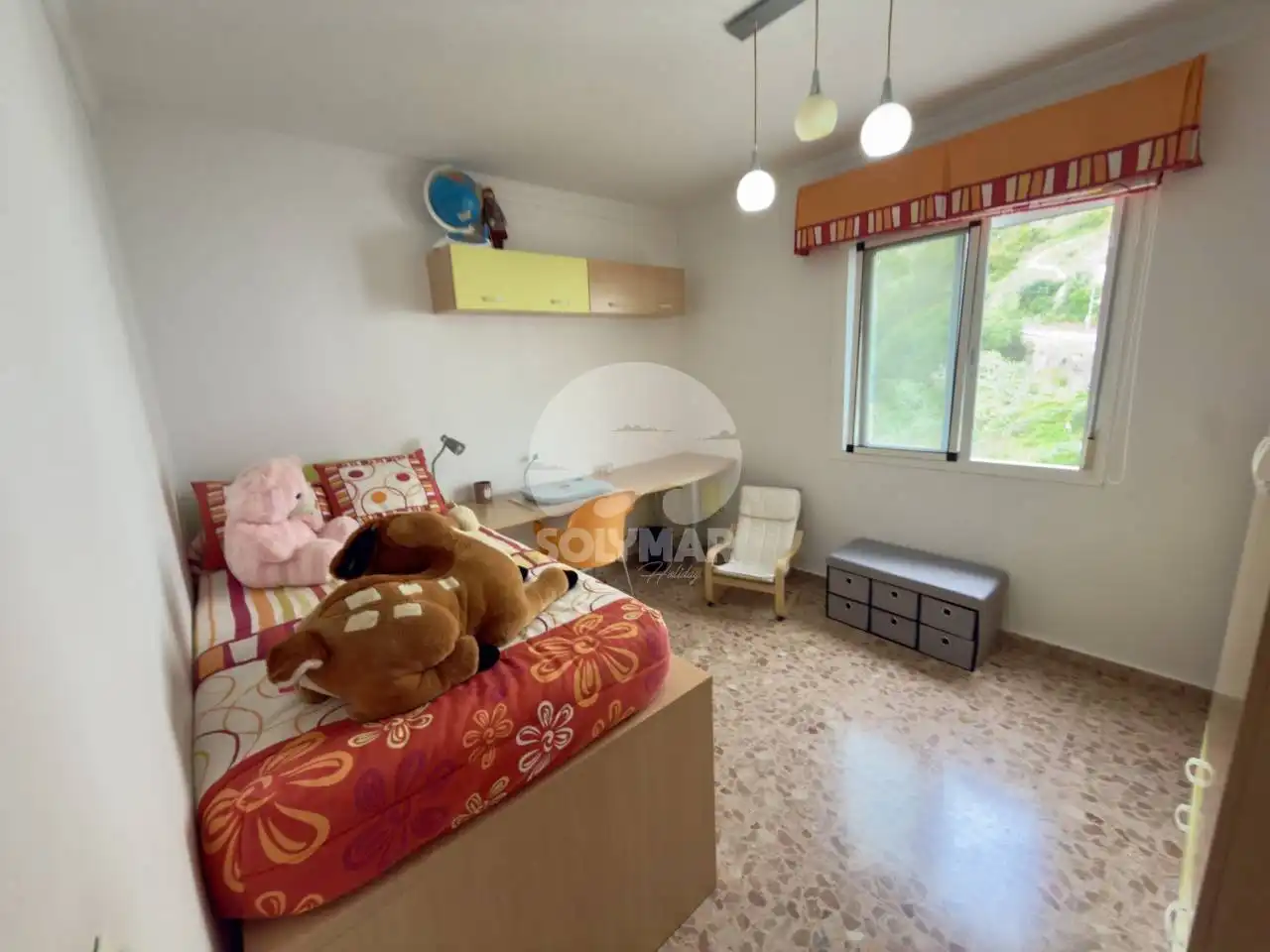 Schlafzimmer von Wohnung zur Miete in Algarrobo mit Klimaanlage, Heizung und Möbliert