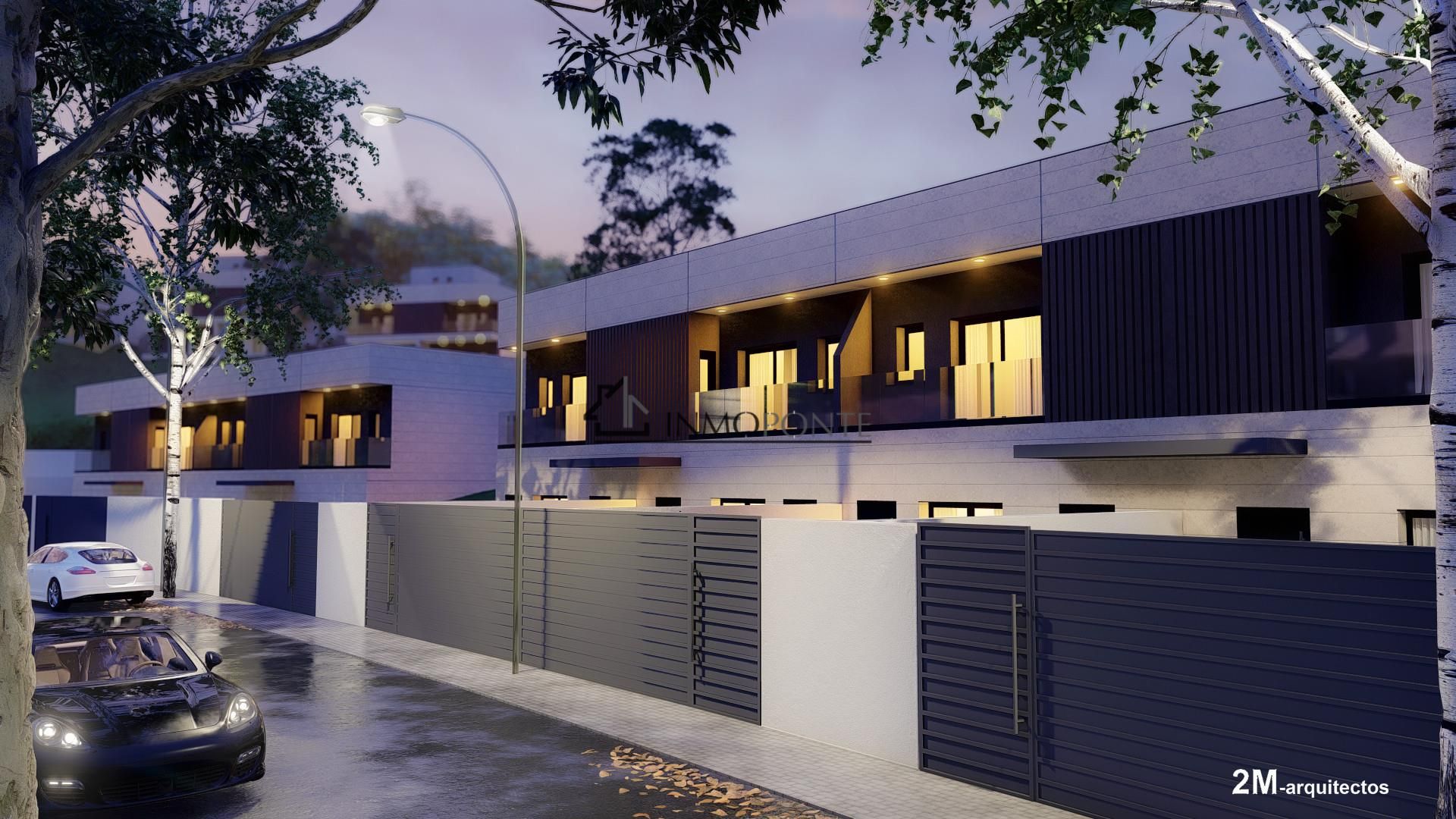 Vista exterior de Casa adosada en venta en Poio con Jardín privado