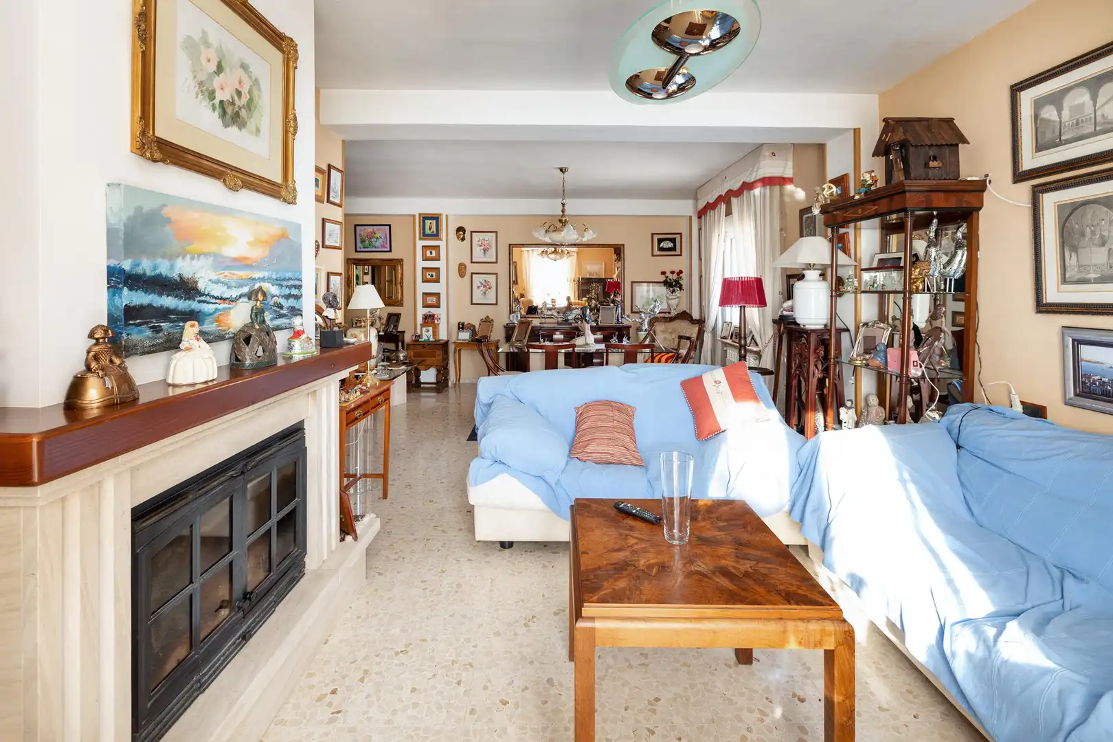 Wohnzimmer von Einfamilien-Reihenhaus zum Verkauf in Benalúa de las Villas mit Balkon