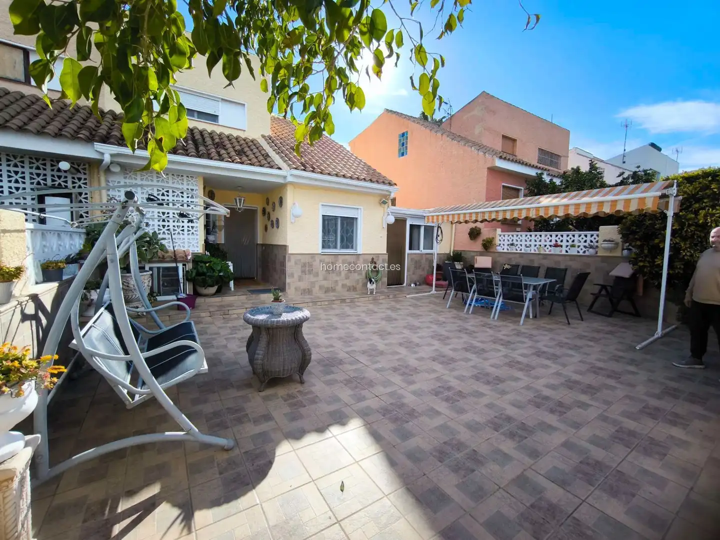 Terrasse von Einfamilien-Reihenhaus zum Verkauf in La Nucia mit Klimaanlage, Internet und Gemeinschaftspool