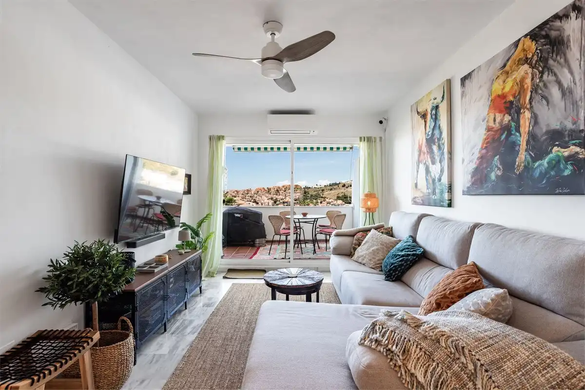 Sala de estar de Apartamento en venta en Mijas con Aire acondicionado, Calefacción y Terraza