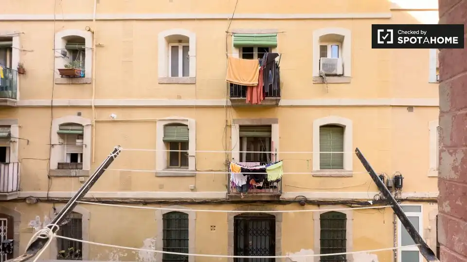 Terraza de Piso de alquiler en Barcelona con Aire acondicionado, Calefacción y Amueblado